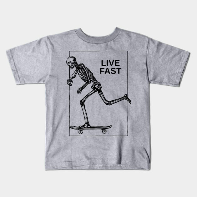 LIVE FAST Kids T-Shirt by ROVO